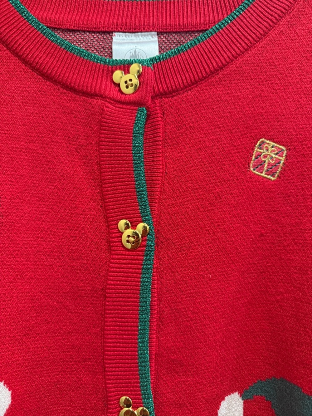 Red Mickey & Minnie Holiday Cardigan - Picture 2 of 5